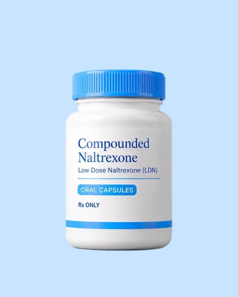 Compounded naltrexone oral capsules bottle